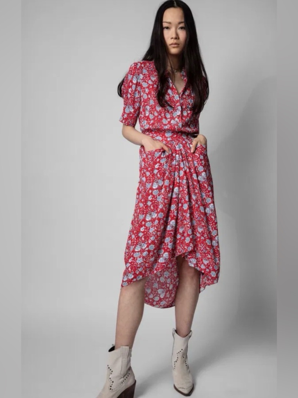 Zadig & Voltaire “Rima Flowers Field” Shirt Dress. Size S